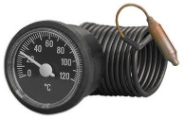 [14521] 14521 - EURO THERMOMETER ROND 37MM 0-120°C CAPILAIR 2M