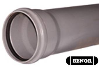 [911005] 0012111005  - BUIS GRIJS RIOOL 110MM 5M 3,2MM GEMOFT  ( prijs per meter ! )