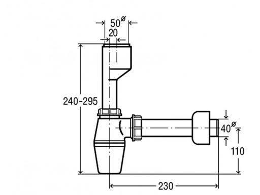 [VIEGA 112 271] VIEGA URINOIR ONDER SYPHON 40MM