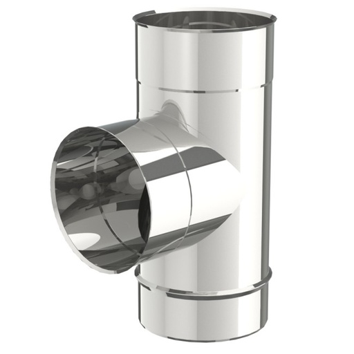 [23487] 1-01-1609-180 - T INOX ENKELWANDIG 180MM 90° OPSINOX