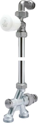 [R438IX044] R438IX044 - GIACOMINI KRAAN VLOER TWEEPIJPS 100% 18AA 50MM ROOD