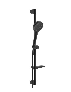 [4416 0210 33] 4416 0210 33 - HANSA VIVA DOUCHEBAAR 72CM + HANDOUCHE 3JET  + ZEEPHOUDER UITV.MAT ZWART