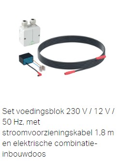 [115.336.001] 115.336.001 - GEBERIT  SET VOEDINGSBLOK VOOR ELEKTISCHE AFWERKINGSPLATEN WC