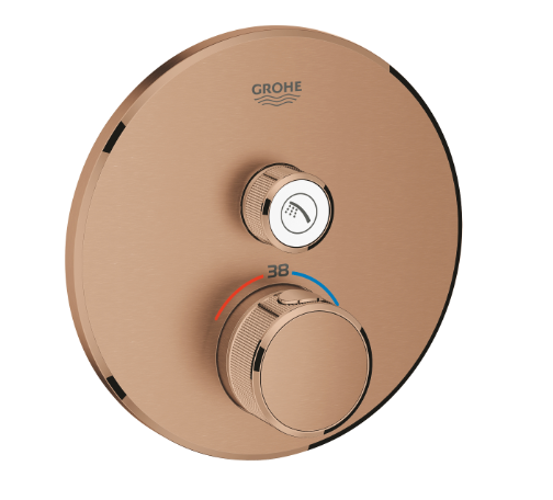 [GROHE 29 118 DL0] 29 118 DL0 - GROHE  SMARTCONTROL INBOUW MET 1 UITGANG MET DRUKTOETSEN BRUSHED WARM SUNSET