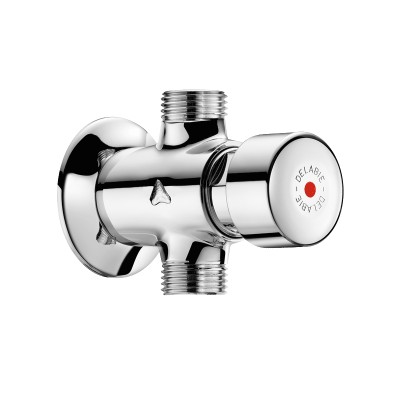 [747625] 747625 - DELABIE TEMPOSTOP WASTAFEL/DOUCHE M 1/2 RECHT ZELFSLUITEND 7 SEC