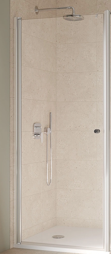 [JO 1WP 090 20 VPK] JO 1WP 090 20 VPK - KERMI JONA DRAAIDEUR OMKEERBAAR BR. 87-91 H 200 CM TRANSP. GLAS KERMICLEAN ZILVER HOOGGLANS PROFIEL 