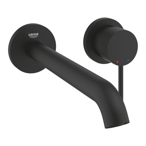 [29193KF1] 29193KF1 - GROHE ESSENCE AFWERKSET MUURMENGKRAAN  LAVABO SPRONG 23 CM UITV PHANTOM BLACK 