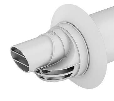 [01227100] ROLUX EINDSTUK VOOR MUURDOORVOER 60/100 WIT