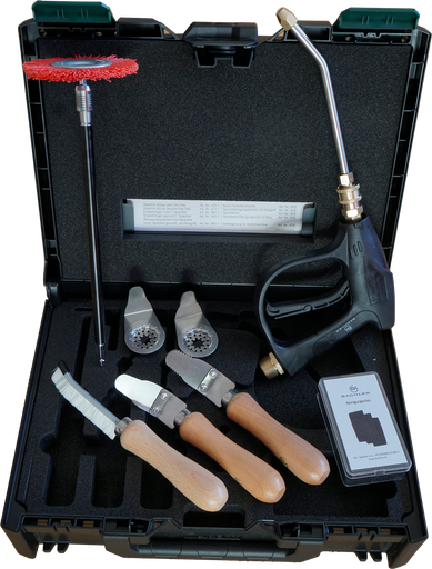 [BAC867] 867 - REINIGINGSET VOOR RONDE WARMTE WISSELAAR IN KOFFER