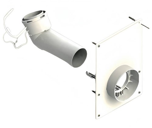 [14024] 8-45CODOSOPORTE5 - RLX MUURPLAAT MET VLOEI STEUNBOCHT 70° Ø80