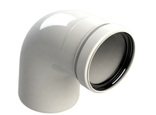 [14178] 11-90MH5 - RLX PP ENKELWANDIG BOCHT 90° MF 110MM WIT