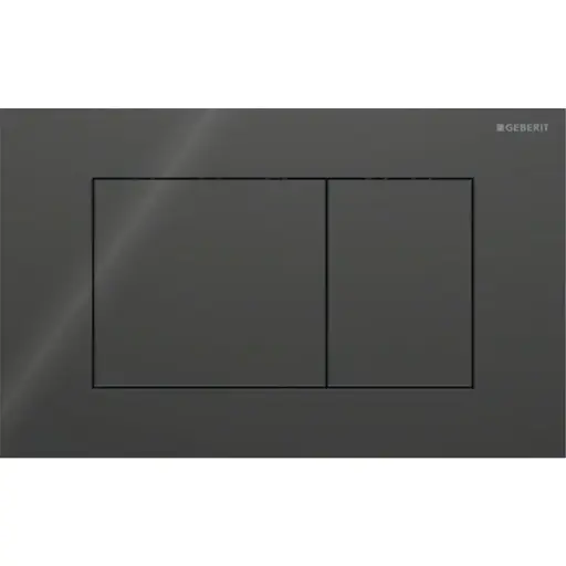 [115.660.DW.1] 115.660.DW.1 - GEBERIT DUWPLAAT SIGMA 01 HOEKIG  MAT ZWART KUNSTSTOF
