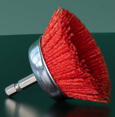 [BAC884] 884 - ROTERENDE NYLON BORSTEL VOOR REINIGING ACHTERWAND  MET HEX AANSLUITING