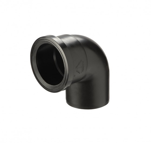 [PPZ80C90°] BURK 99 0070 - ROLUX EXC. COUDE PP zwart 80MM 90°  