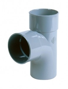 [2134 90] 2352303 - T-STUK GRIJS SANITAIR 90MM 90° MFF